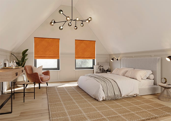 Odessa Velvet, Nectarine - Roman Blind - Image 6